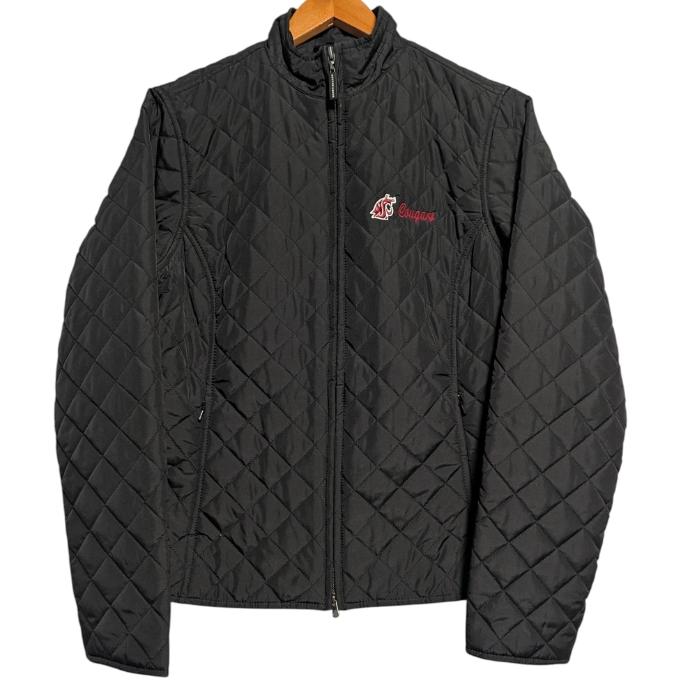 Women's Cutter & Buck Black Washington State Cougars Charter Full-Zip Size Mediu - Picture 7 of 12